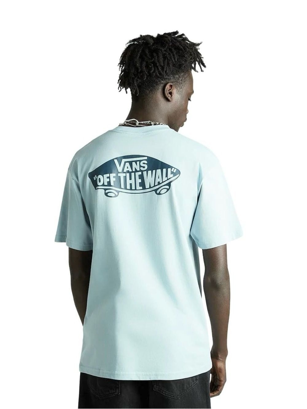 VANS Off The Wall Shirt Dusty Blue Aqua Large Cotton
